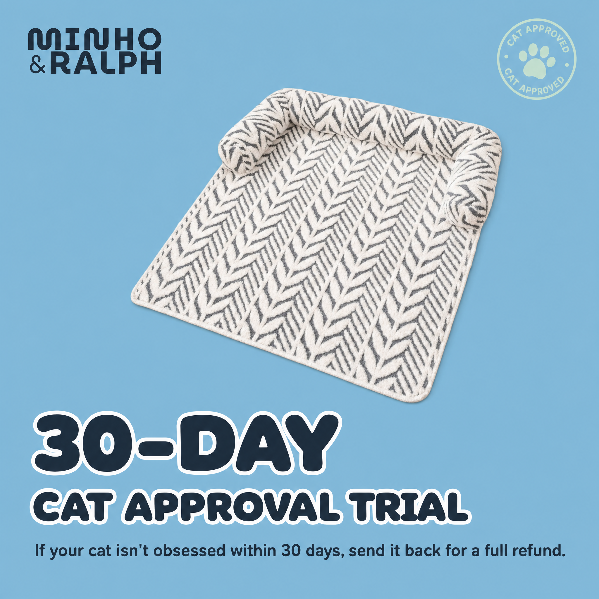 The Nordic Nook — Plush Non-Slip Cat Bed