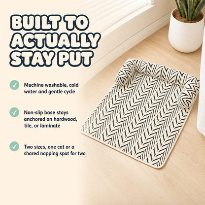 The Nordic Nook — Plush Non-Slip Cat Bed