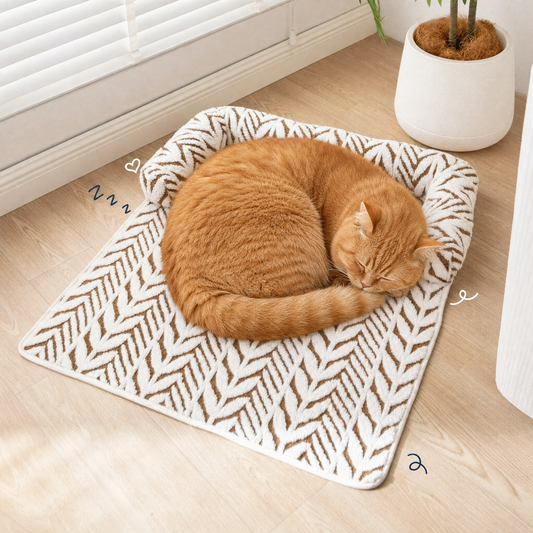 The Nordic Nook — Plush Non-Slip Cat Bed