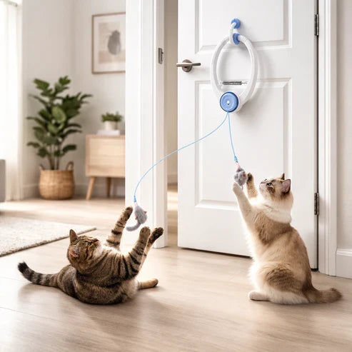 PouncePlay™ Automatic Doorway Cat Teaser