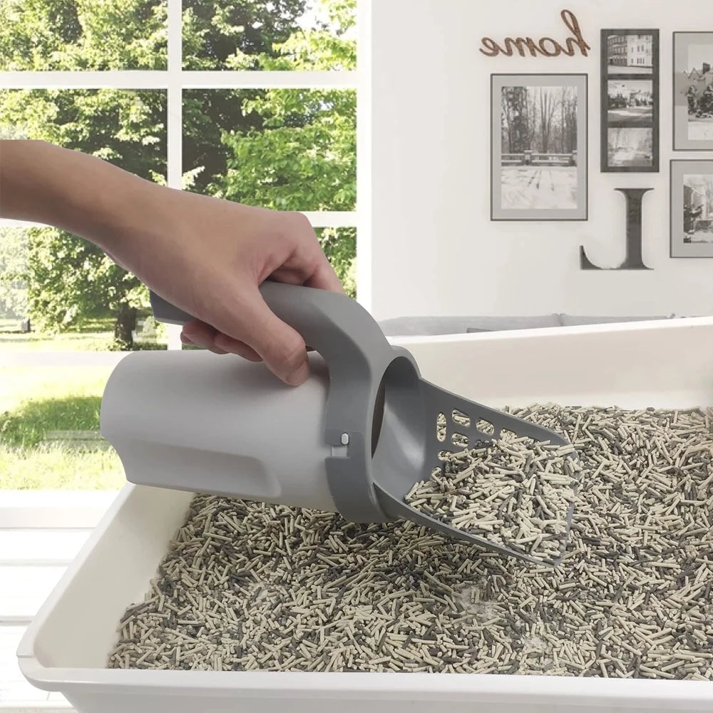 The Sift & Toss — Cat Litter Scoop with Bag Dispenser