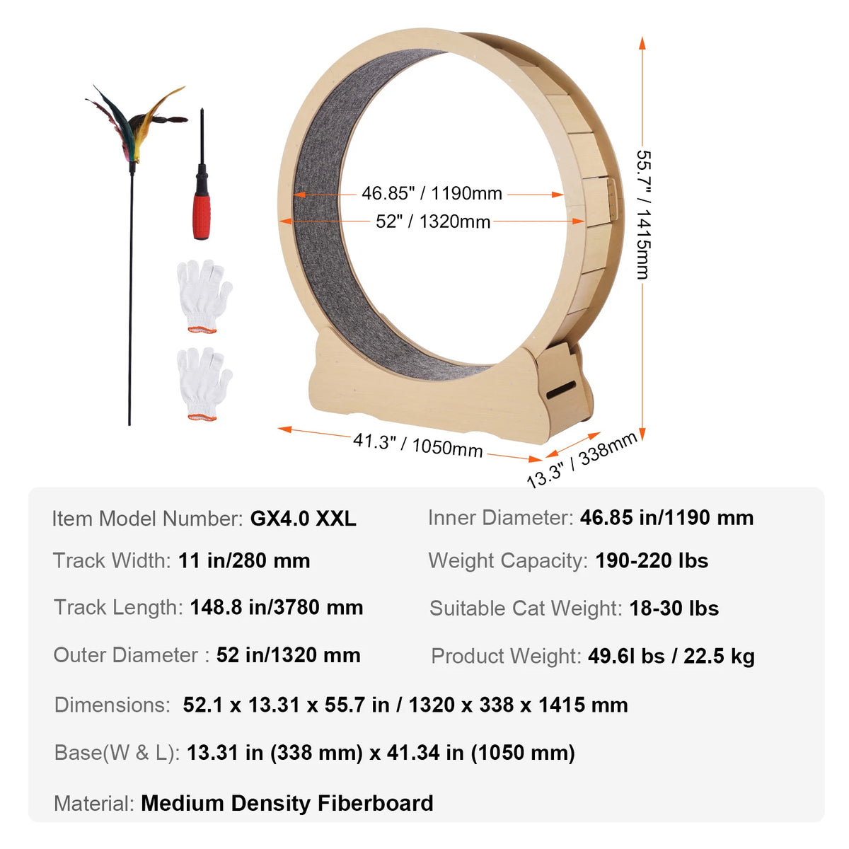 The Runway — Wooden Cat Exercise Wheel