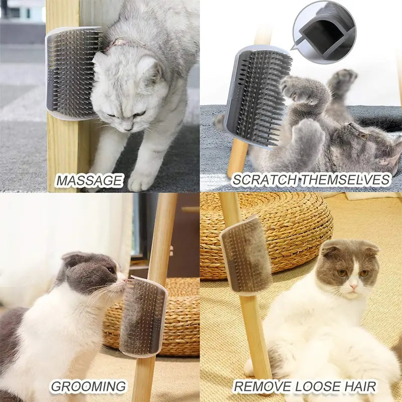 The Corner Groomer — Self-Grooming Cat Brush