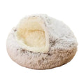 The Burrow — Semi-Enclosed Plush Cat Cave Bed