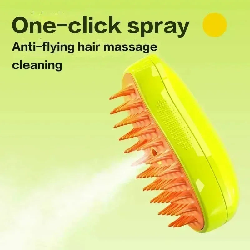The Steam Groomer — Electric Spray Massage Brush