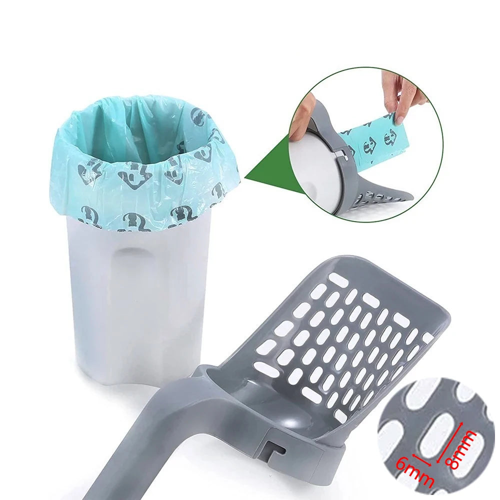 The Sift & Toss — Cat Litter Scoop with Bag Dispenser