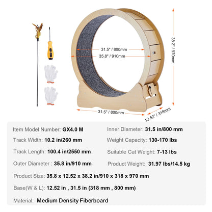 The Runway — Wooden Cat Exercise Wheel