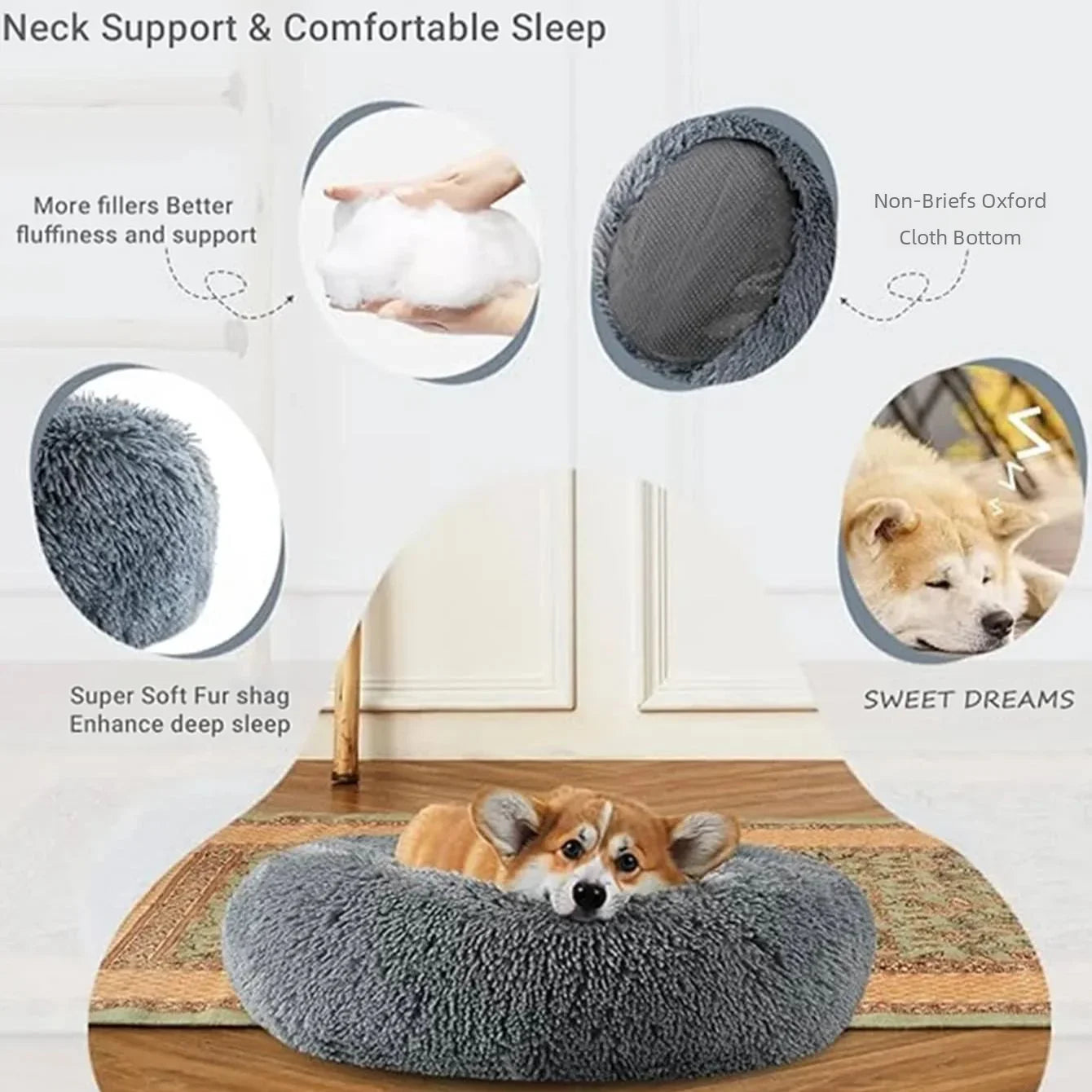 The Calm Down — Faux Fur Donut Bed