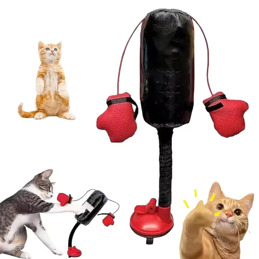 The Sparring Partner — Suction Cup Cat Boxing Toy