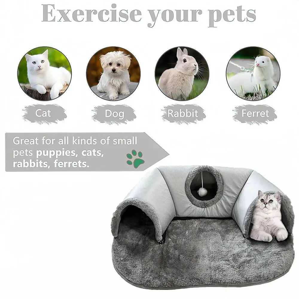 The Snuggle Tunnel — Warm Cat Nest Bed