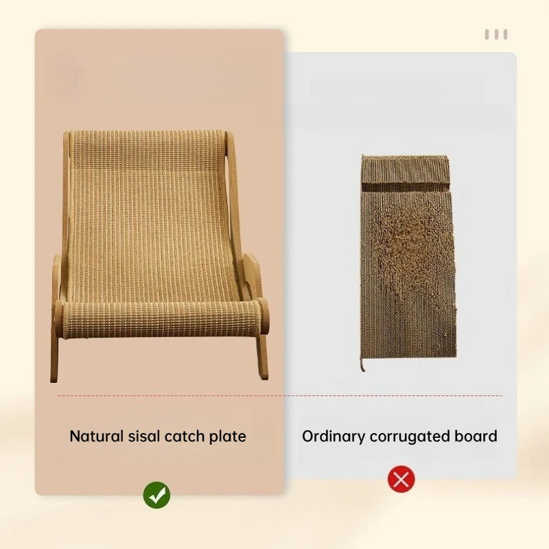 The Scratch Department — Sisal Lounge Chair Scratching Post