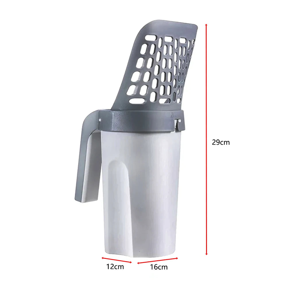 The Sift & Toss — Cat Litter Scoop with Bag Dispenser