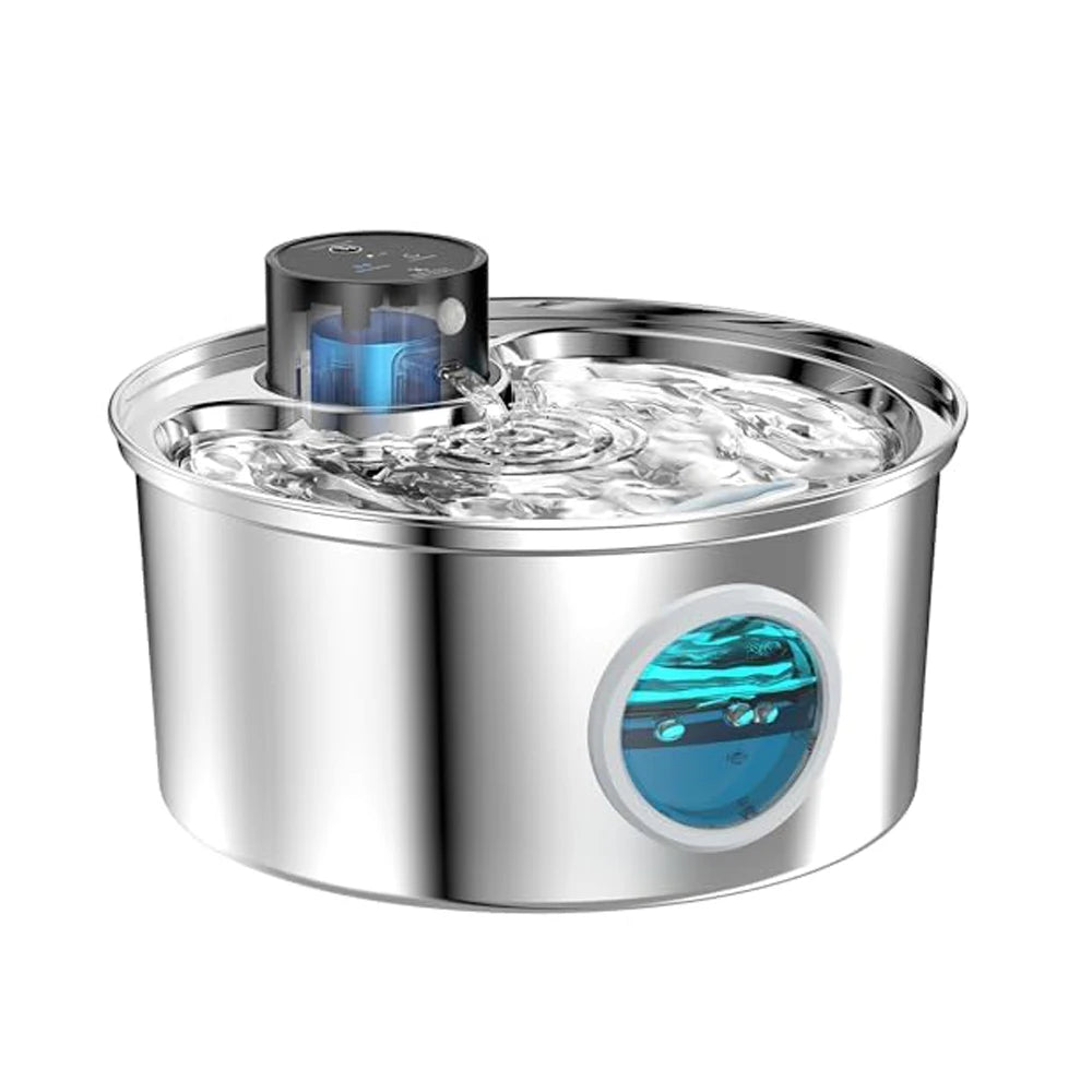 The Water Office Pro — Rechargeable Stainless Steel Cat Fountain