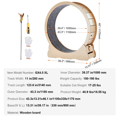 The Runway — Wooden Cat Exercise Wheel