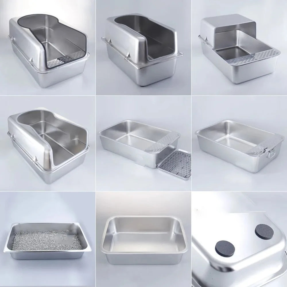 The Throne — Oversized 304 Stainless Steel Cat Litter Box