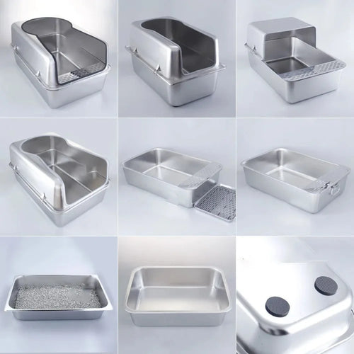 The Throne — Oversized 304 Stainless Steel Cat Litter Box
