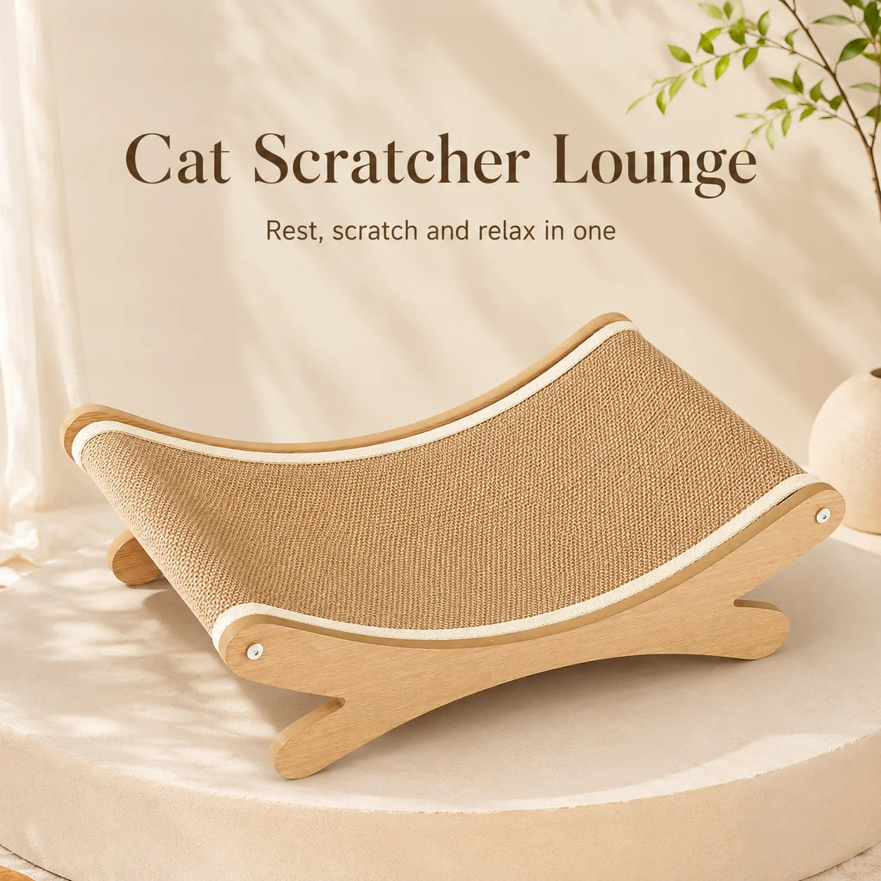 The Scratch Department — Curved Sisal Lounge Scratcher