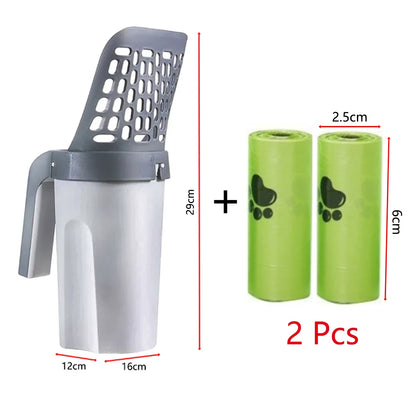 The Sift & Toss — Cat Litter Scoop with Bag Dispenser