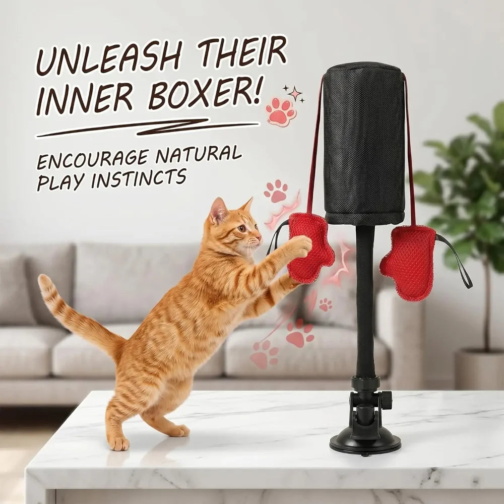 The Sparring Partner — Suction Cup Cat Boxing Toy