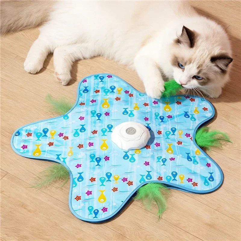 The Hidden Hunt — Auto Rotating Feather Play Mat