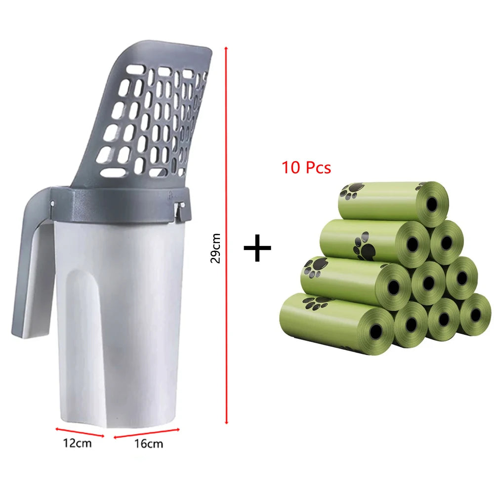 The Sift & Toss — Cat Litter Scoop with Bag Dispenser