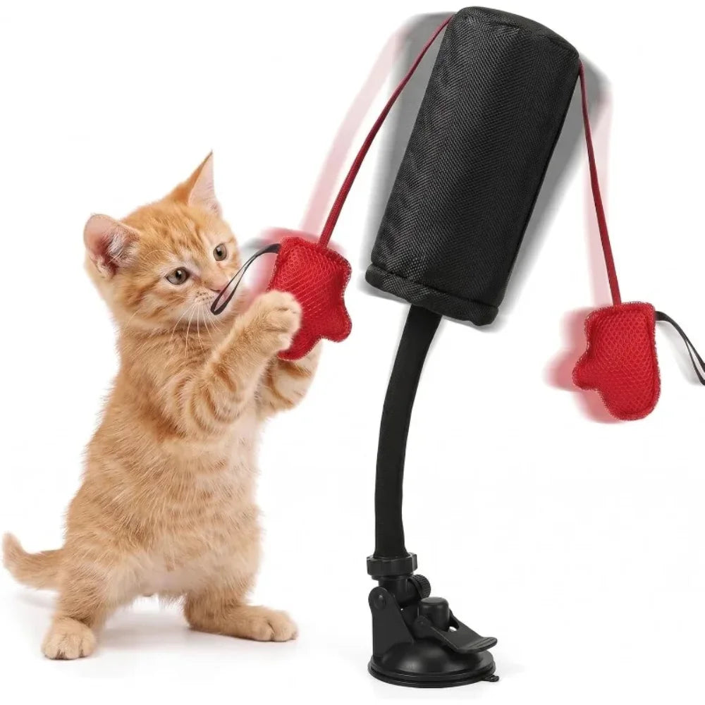 The Sparring Partner — Suction Cup Cat Boxing Toy