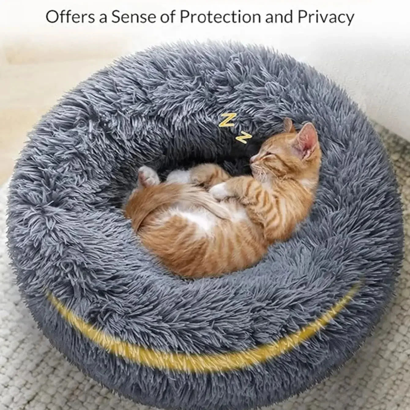The Calm Down — Faux Fur Donut Bed