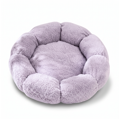 Floral Bed — Round Plush Cat Basket Bed