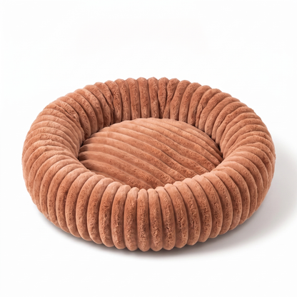 Pumpkin Bed — Round Plush Cat Basket Bed