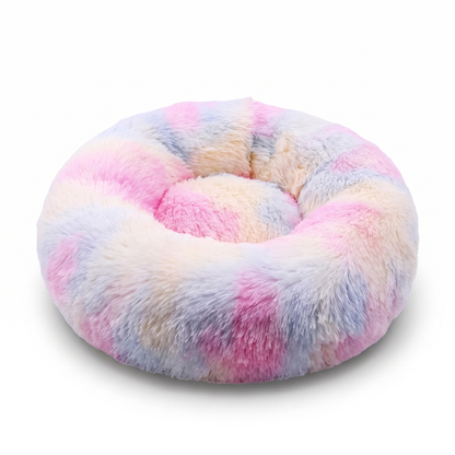 Colorful Cat Beds — Round Plush Cat Basket Bed