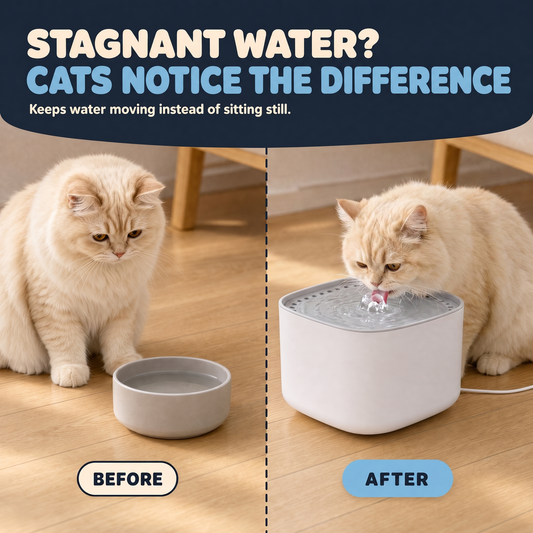 The Backup Bowl — Recirculating Cat Water Fountain