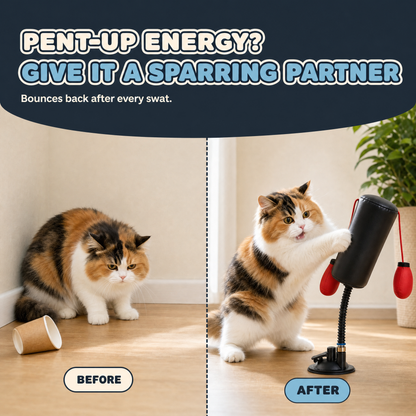The Sparring Partner — Suction Cup Cat Boxing Toy