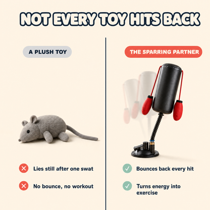 The Sparring Partner — Suction Cup Cat Boxing Toy