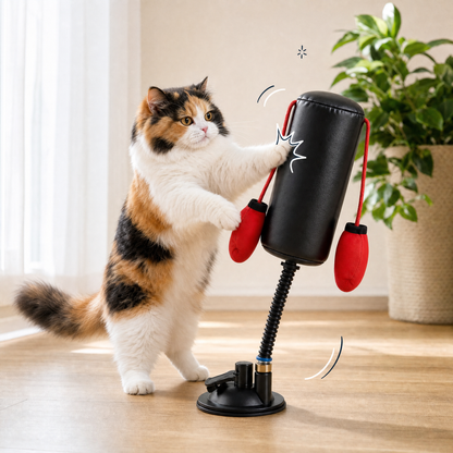 The Sparring Partner — Suction Cup Cat Boxing Toy