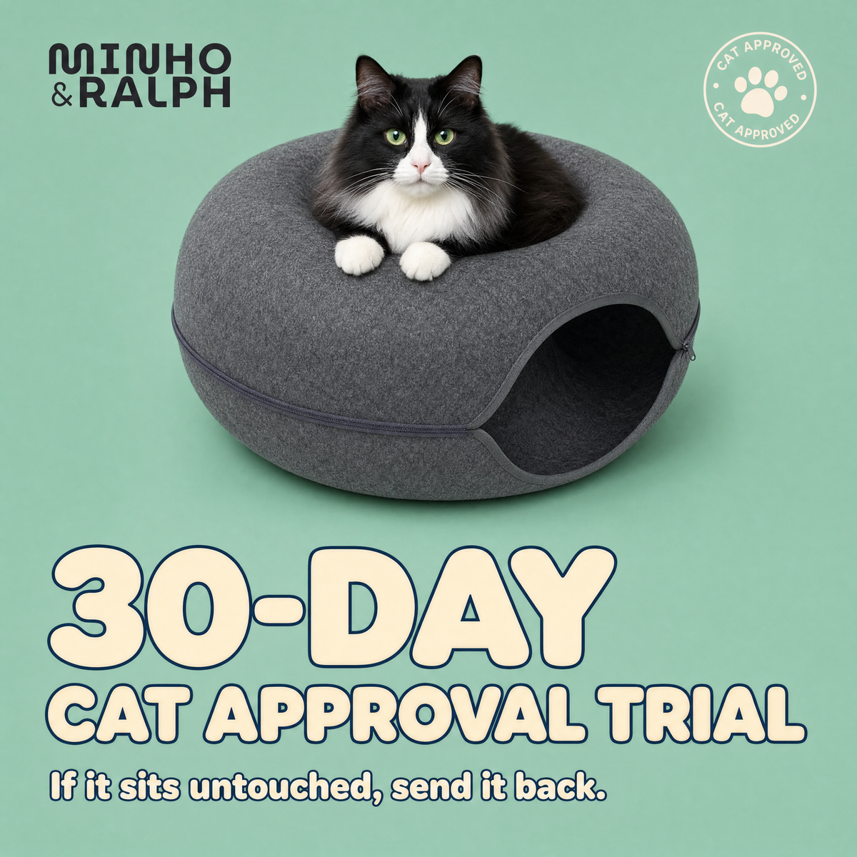 The Busy Cat Kit — Felt Tunnel Nest