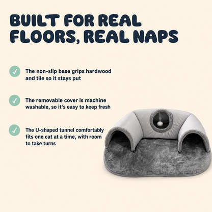 The Snuggle Tunnel — Warm Cat Nest Bed