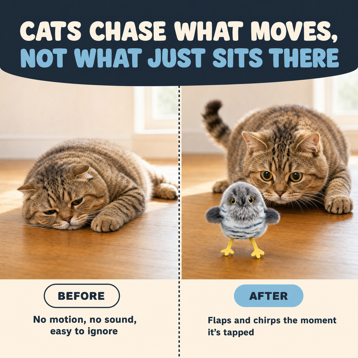 The Chirp — Flapping Plush Bird Cat Toy