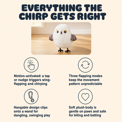 The Chirp — Flapping Plush Bird Cat Toy