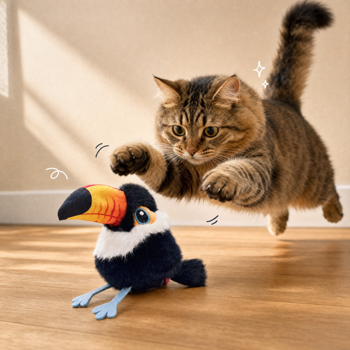 The Chirp — Flapping Plush Bird Cat Toy