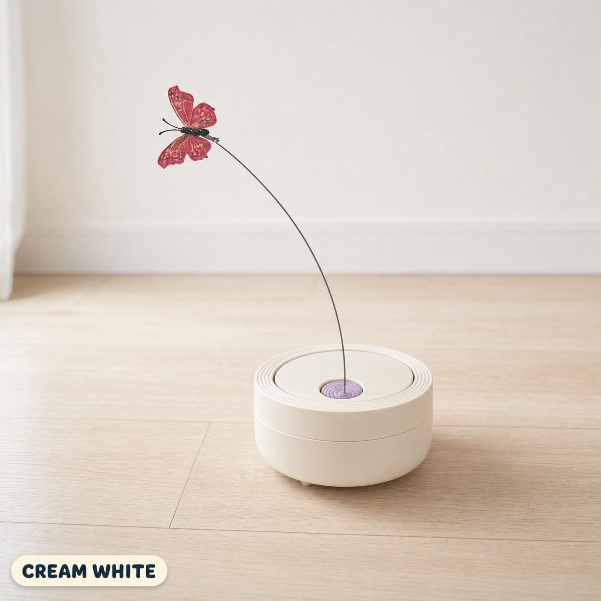 The Flutter in Cream White