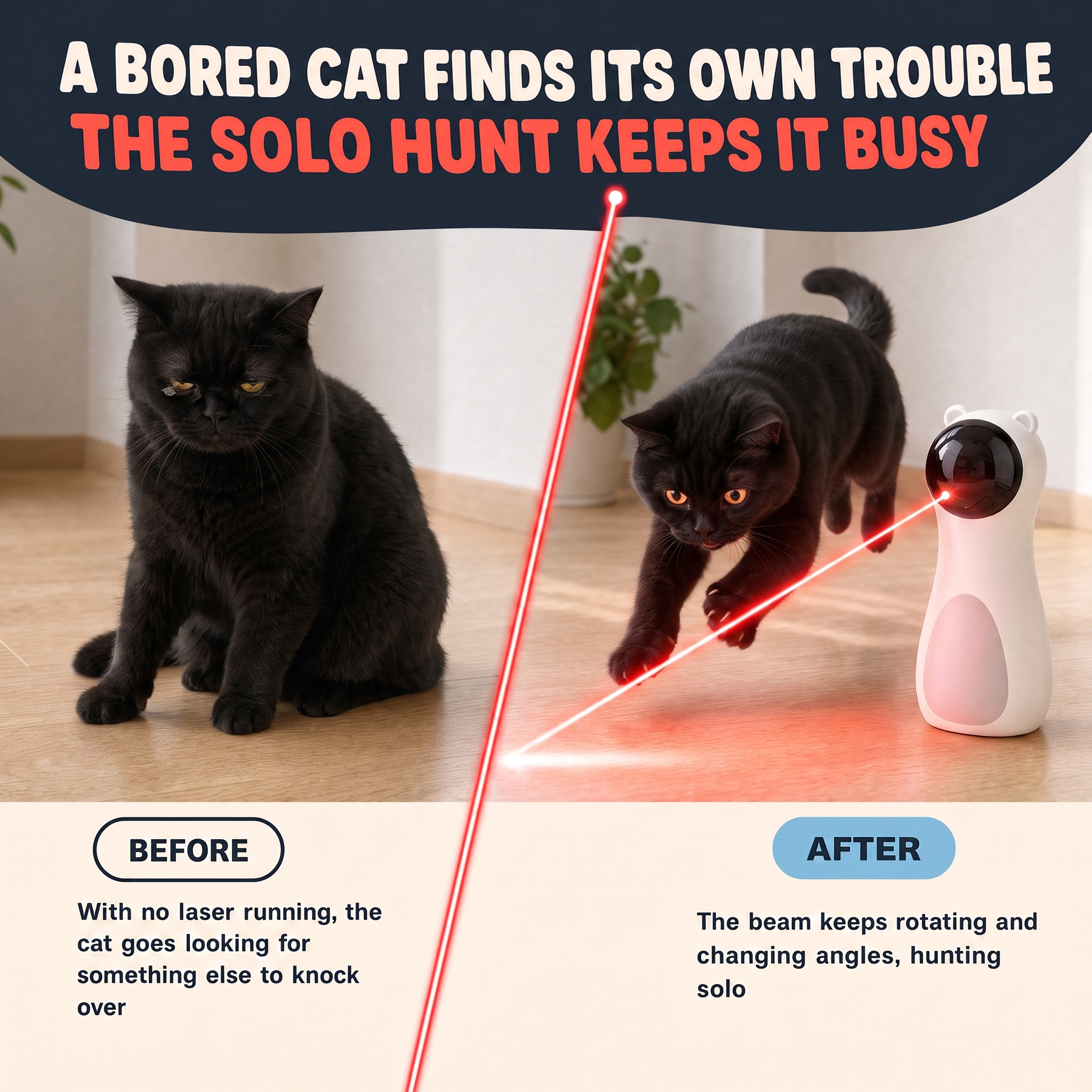 The Solo Hunt — Automatic Rotating Laser Toy