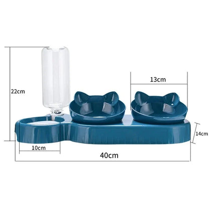 The Mealtime Station — 3-in-1 Cat Food & Water Feeder
